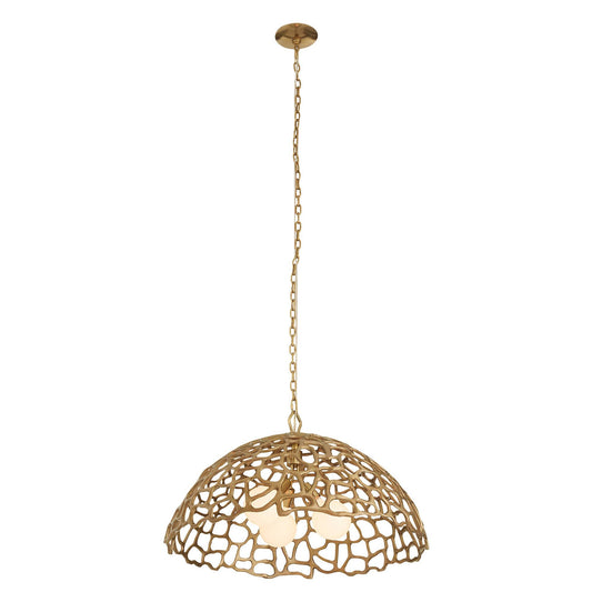 Arteriors Home Lotus Pendant Antique Brass