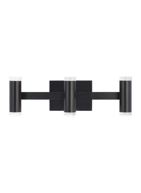 Visual Comfort Modern Dobson II Bath Vanity Black, Matte Black