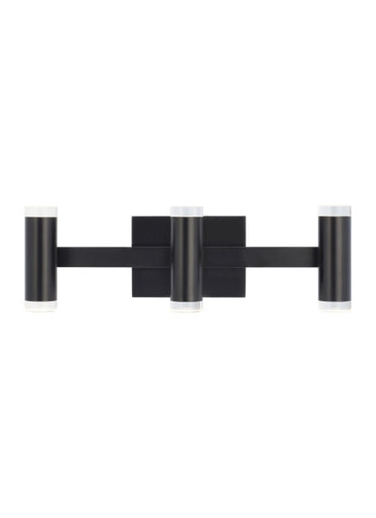 Visual Comfort Modern Dobson II Bath Vanity Black, Matte Black