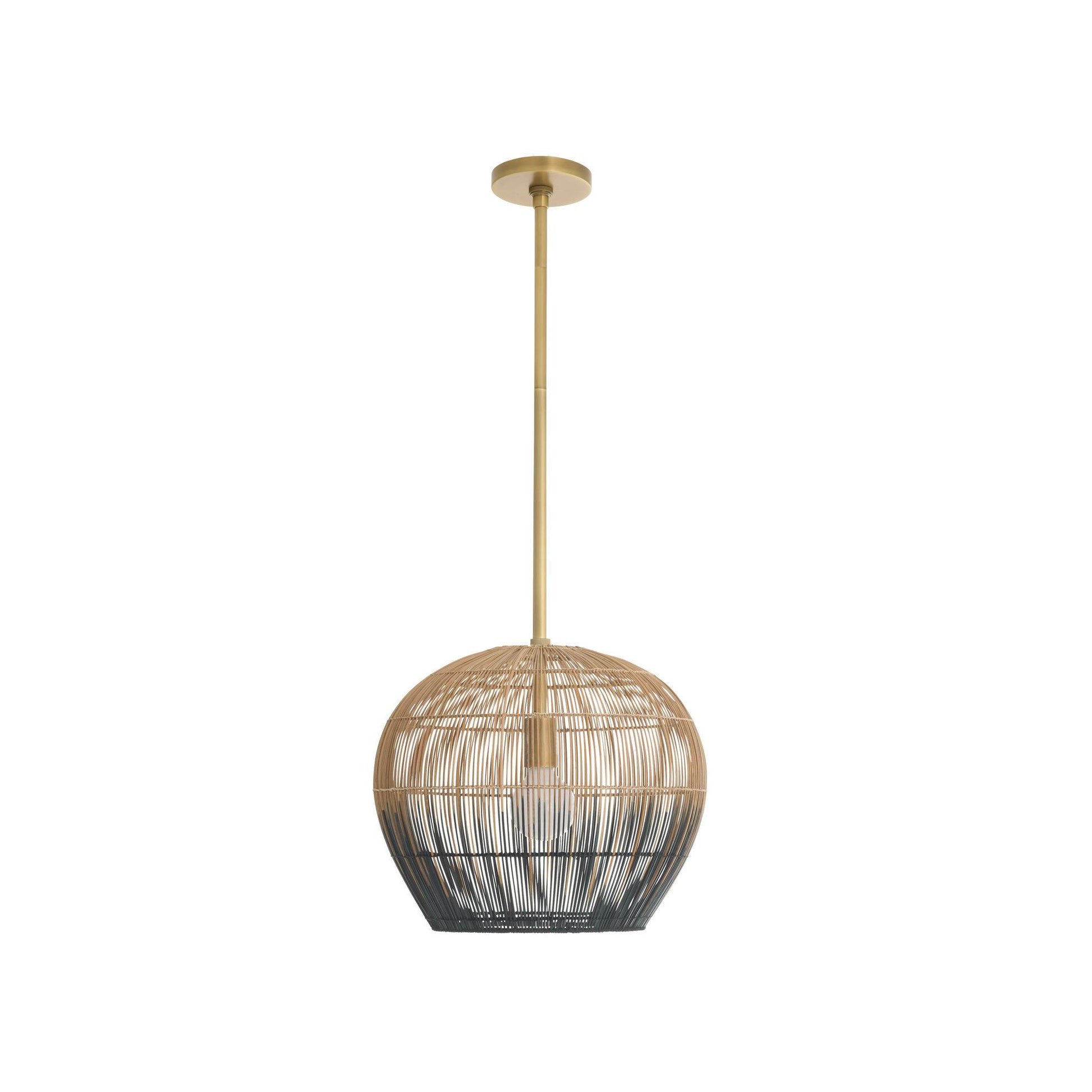 Arteriors Home Swami Mini Pendant Natural and Black