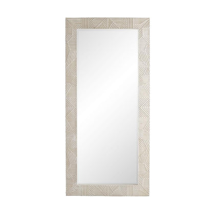Arteriors Home Marsh Floor Mirror White, Plain