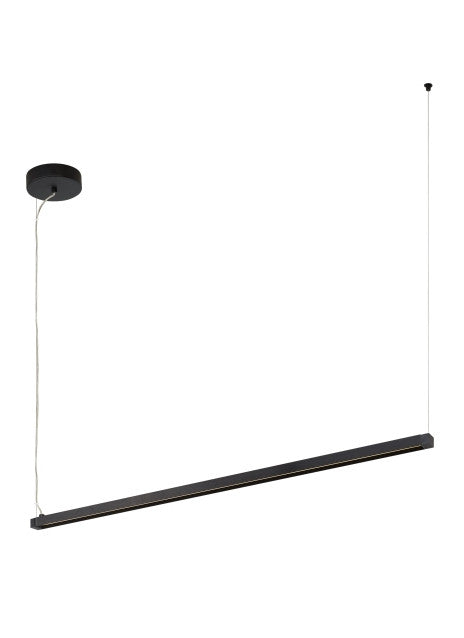 Visual Comfort Modern Dyna Linear Chandelier Black, Anodized Black