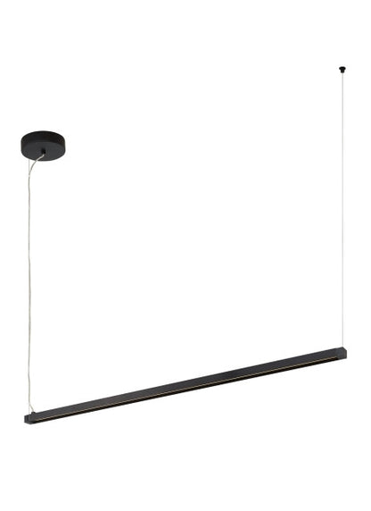 Visual Comfort Modern Dyna Linear Chandelier Black, Anodized Black