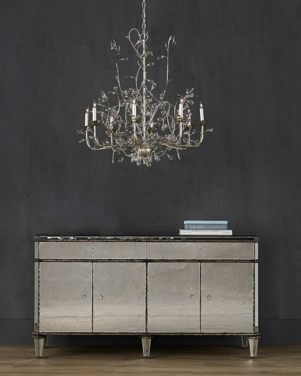 Crystal Bud Large Chandelier, Currey and Company (9975 KEVJ)