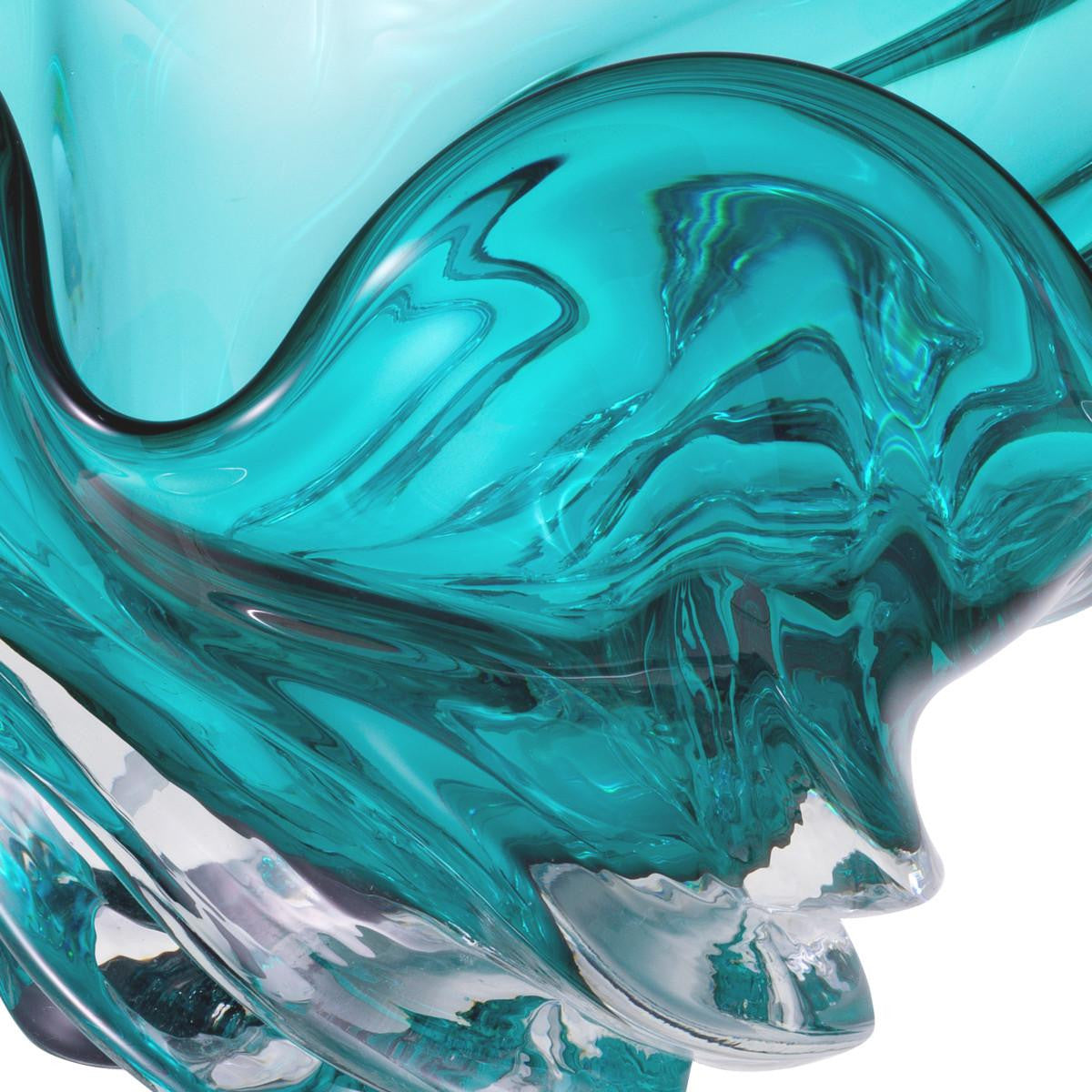 Eichholtz Ace Bowl, Turquoise Glass, 16.54"W (115747 YV0J03YQ45)