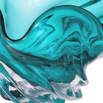Eichholtz Ace Bowl, Turquoise Glass, 16.54"W (115747 YV0J03YQ45)