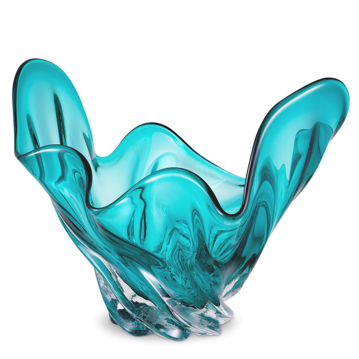Eichholtz Ace Bowl, Turquoise Glass, 16.54"W (115747 YV0J03YQ45)