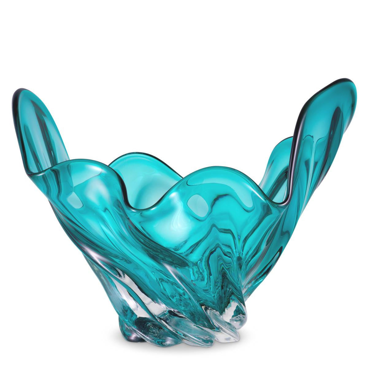 Eichholtz Ace Bowl, Turquoise Glass, 16.54"W (115747 YV0J03YQ45)