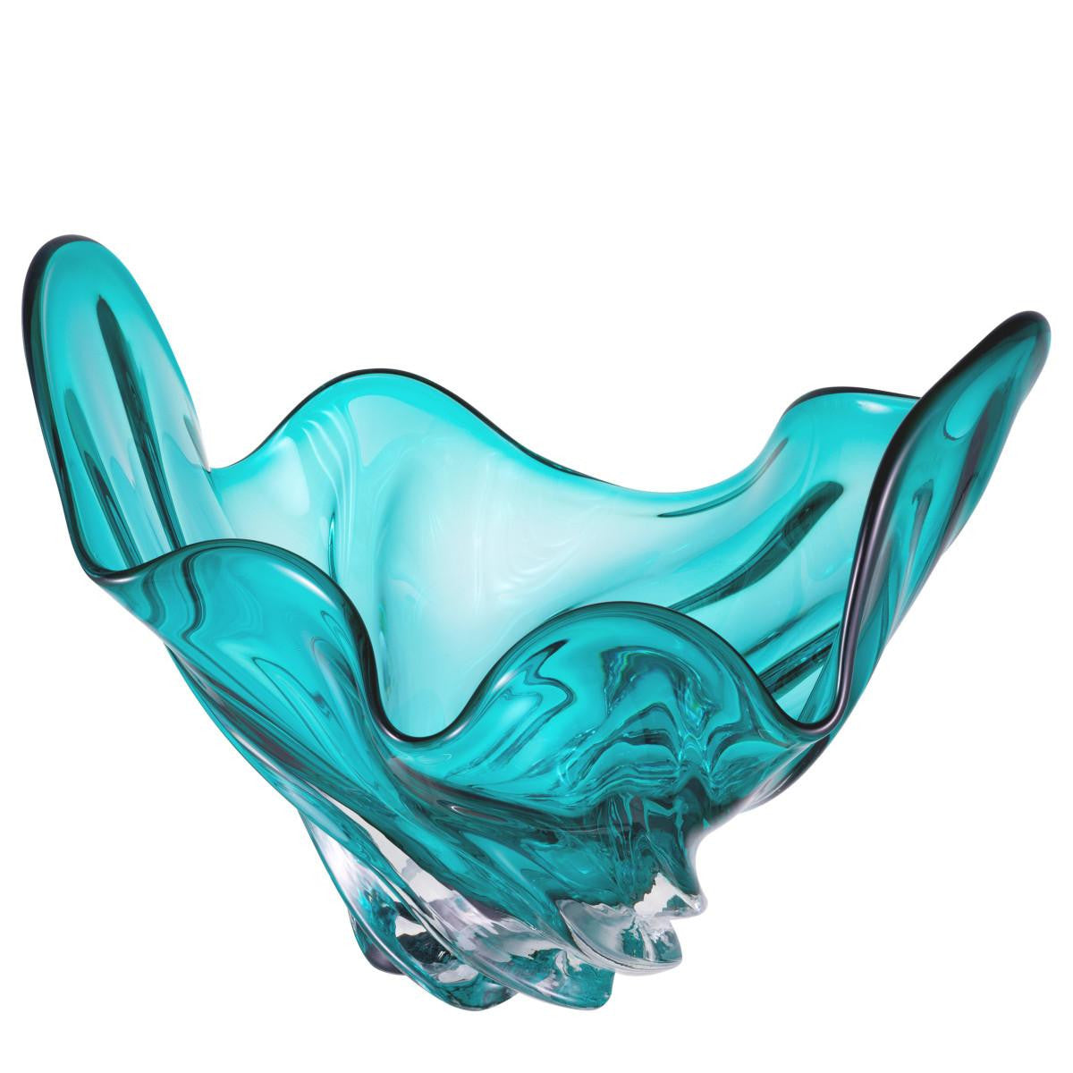 Eichholtz Ace Bowl, Turquoise Glass, 16.54"W (115747 YV0J03YQ45)