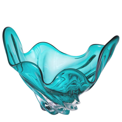 Eichholtz Ace Bowl, Turquoise Glass, 16.54"W (115747 YV0J03YQ45)