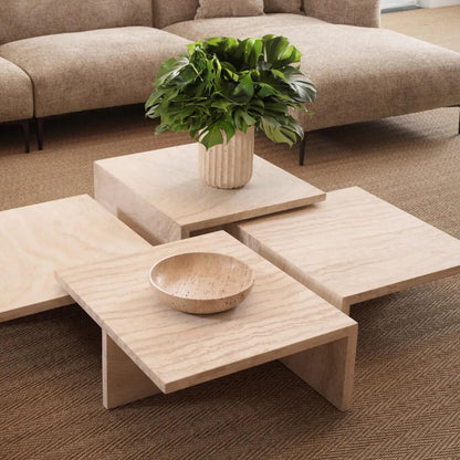 Eichholtz Amara Coffee Table, Low, Travertine, 27.56"W (115645 ), Eichholtz 115645 YV0J03YV22