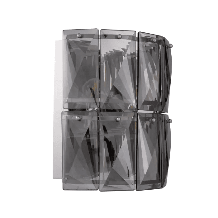 Eichholtz Amazone Wall Sconce, 3-Light, Nickel, Smoke Glass, 12.2"W (113979UL YV0J041YLR)