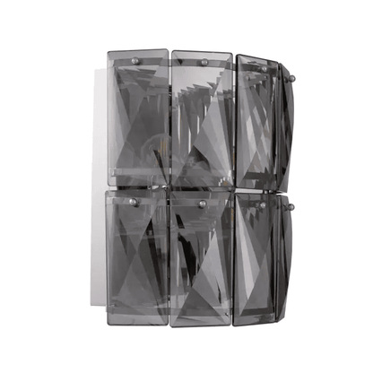 Eichholtz Amazone Wall Sconce, 3-Light, Nickel, Smoke Glass, 12.2"W (113979UL YV0J041YLR)