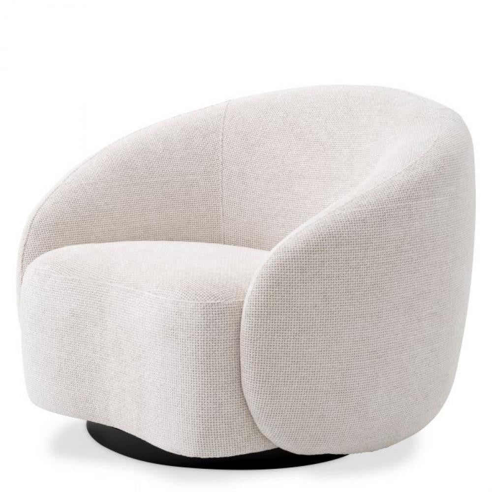 Eichholtz Amore Swivel Chair Off-White, Black