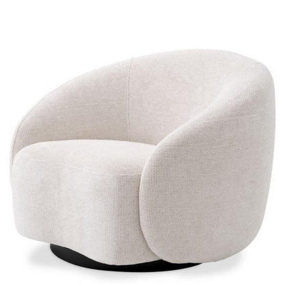 Eichholtz Amore Swivel Chair Off-White, Black