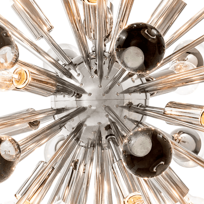 Eichholtz Anto Chandelier, 12-Light, Large, Nickel, Clear Glass, 29.53"W (110703UL YV0J03YU2D)