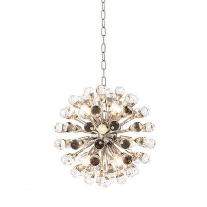 Eichholtz Anto Chandelier, 12-Light, Small, Nickel, Clear Glass, 19.69"W (110701UL YV0J03YU2F)