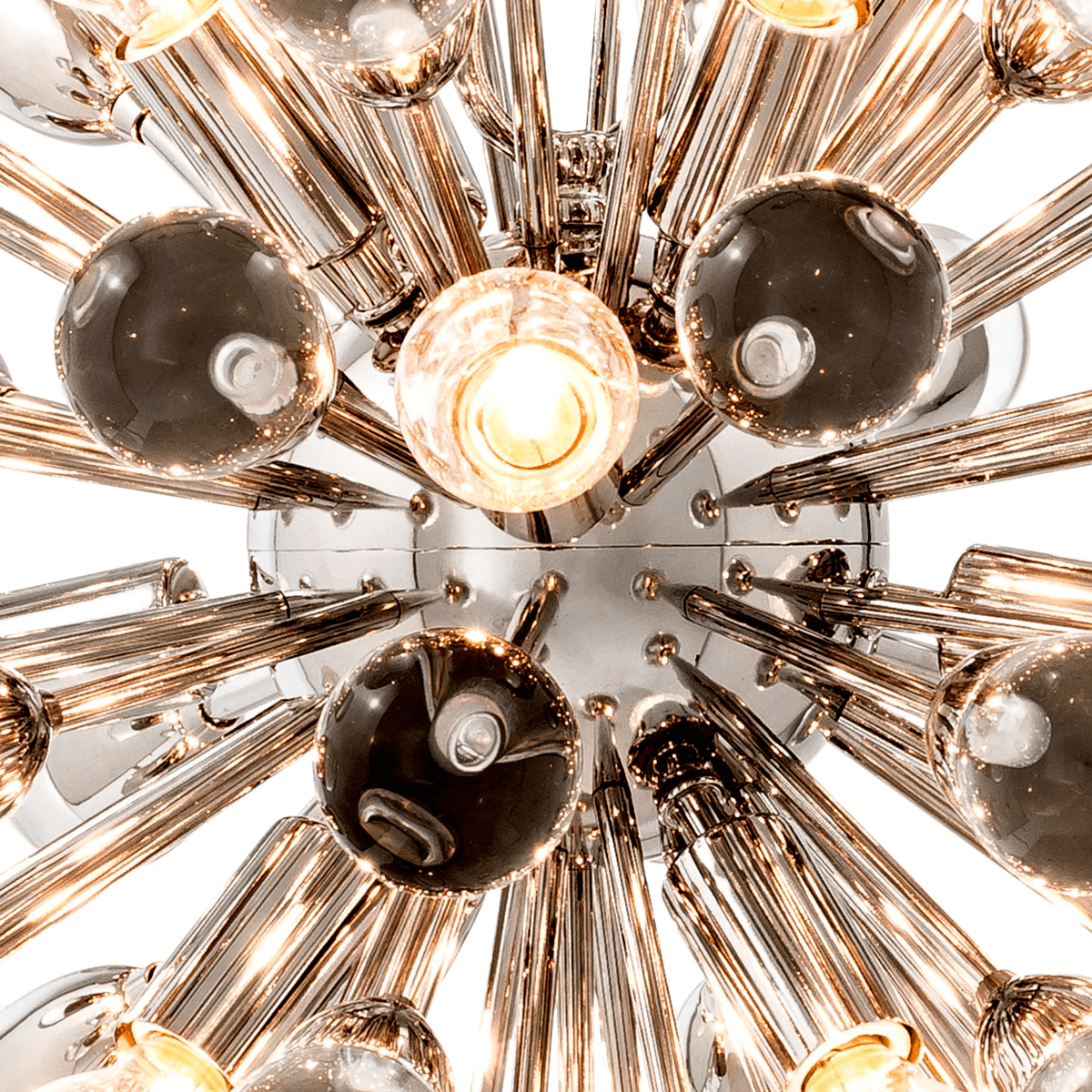 Eichholtz Anto Chandelier, 12-Light, Small, Nickel, Clear Glass, 19.69"W (110701UL YV0J03YU2F)