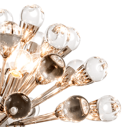 Eichholtz Anto Chandelier, 12-Light, Small, Nickel, Clear Glass, 19.69"W (110701UL YV0J03YU2F)