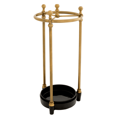 Eichholtz Artman Umbrella Stand, Antique Brass, Black Base, 10.43"W (109309 YV0J041XMQ)