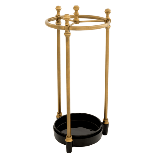 Eichholtz Artman Umbrella Stand, Antique Brass, Black Base, 10.43"W (109309 YV0J041XMQ)