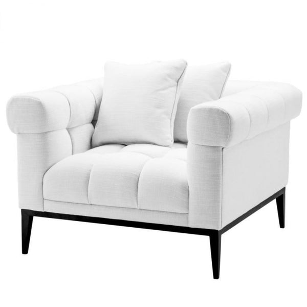 Eichholtz Aurelio Armchair White, Gunmetal