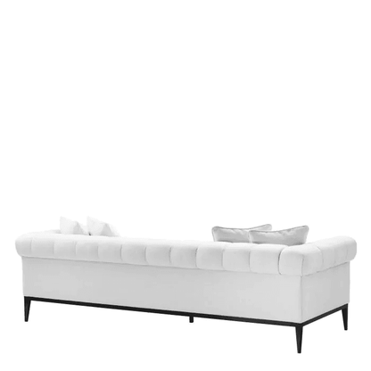 Eichholtz Aurelio Sofa, Avalon White Fabric, Gunmetal Base, 94.49"W (A113393 YV0J041VNV)
