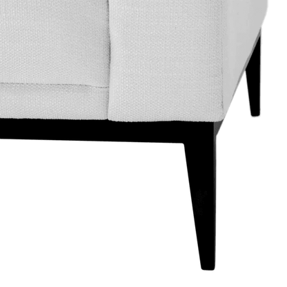 Eichholtz Aurelio Sofa, Avalon White Fabric, Gunmetal Base, 94.49"W (A113393 YV0J041VNV)