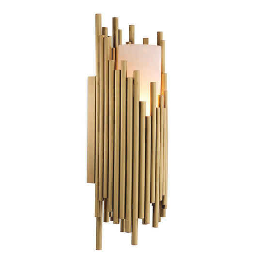 Eichholtz Bartoli Wall Sconce Antique Brass, Alabaster