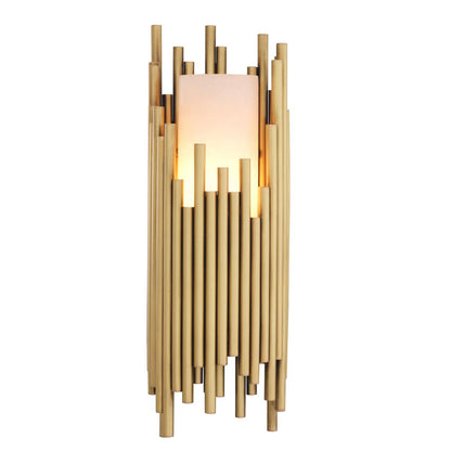 Eichholtz Bartoli Wall Sconce, 1-Light, Antique Brass, Alabaster, 5.91"W (114448UL YV0J041YLW)