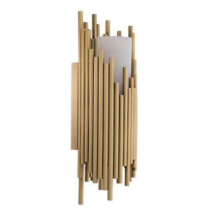 Eichholtz Bartoli Wall Sconce, 1-Light, Antique Brass, Alabaster, 5.91"W (114448UL YV0J041YLW)