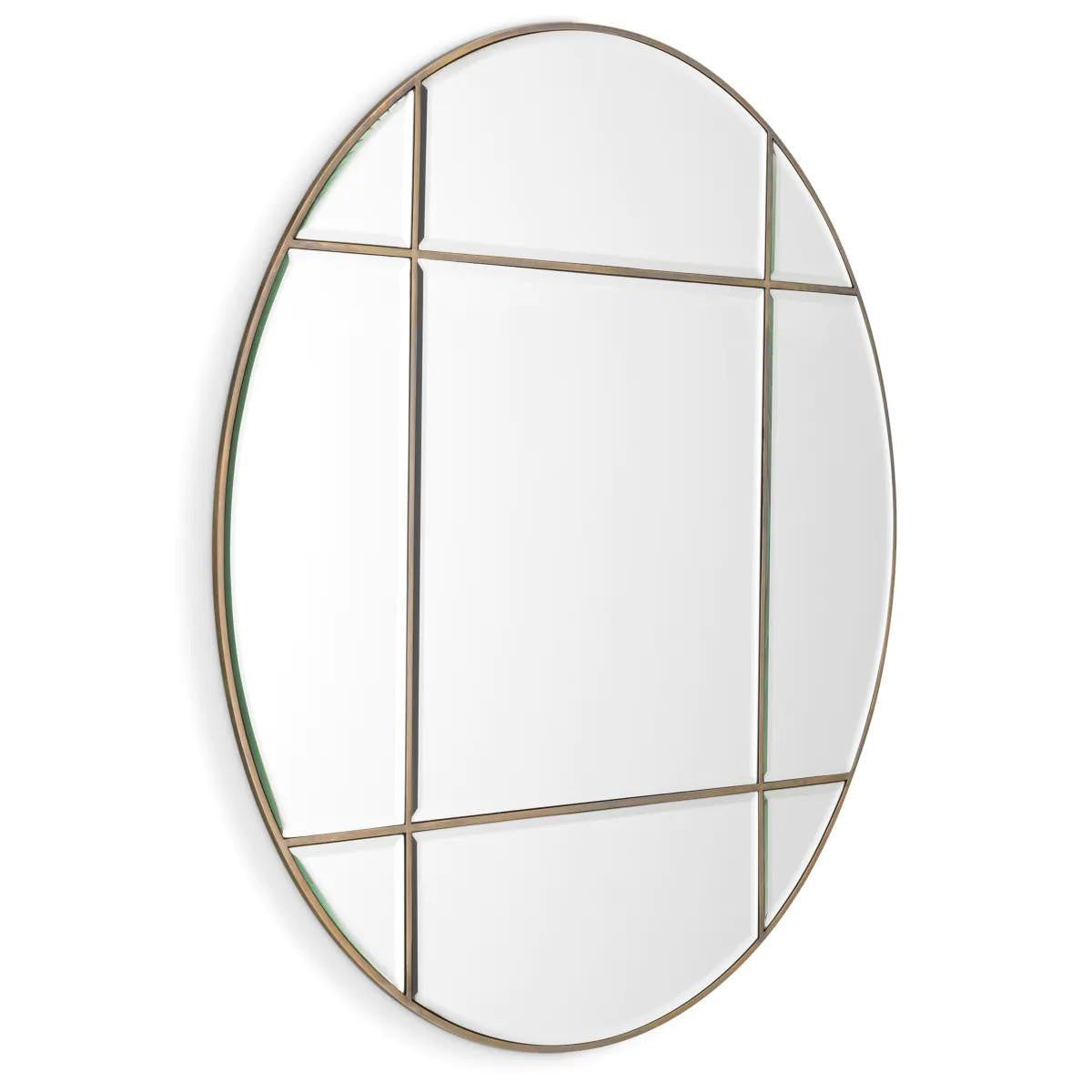Eichholtz Beaumont Mirror, Large, Vintage Brass, 43.31"W (115636 YV0J03YYZP)