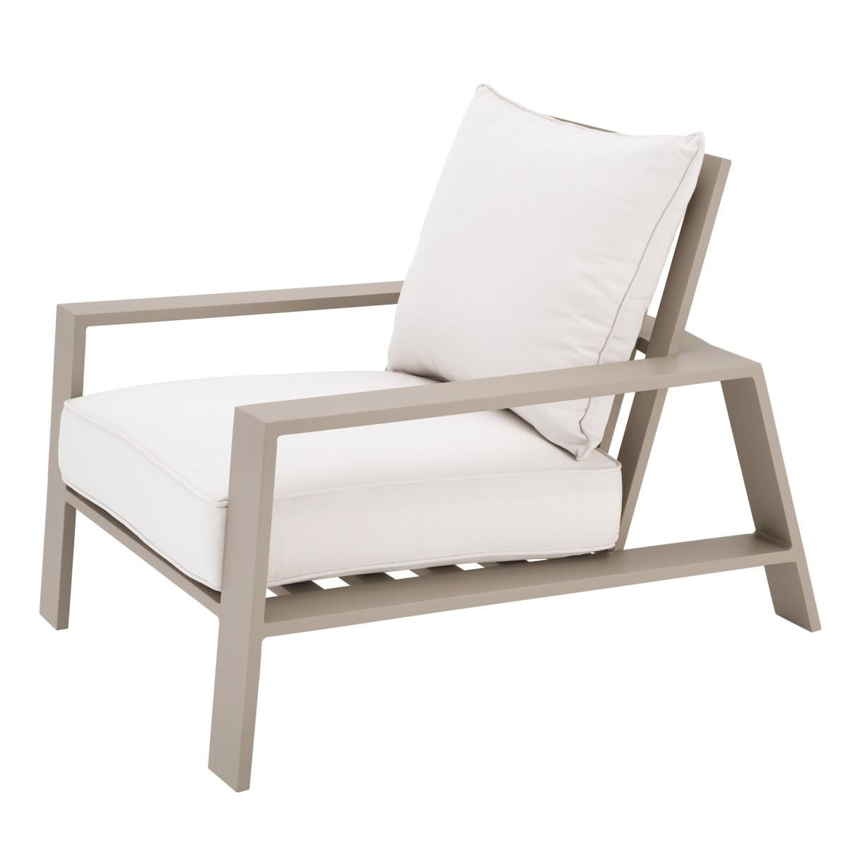 Eichholtz Belle Vue Outdoor Club Chair, Off-White Sunbrella Canvas, Sand, 29.92"W (114933 YV0J041QVK)