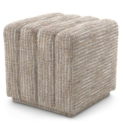 Eichholtz Bente Stool, Mademoiselle Beige Fabric, 18.11"H (A115490 YV0J041VQD)