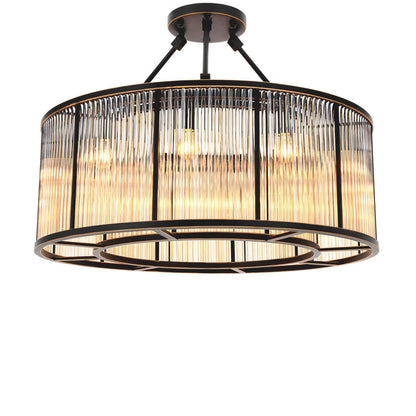 Eichholtz Bernardi 10 Light Semi-Flush Mount Bronze, Clear