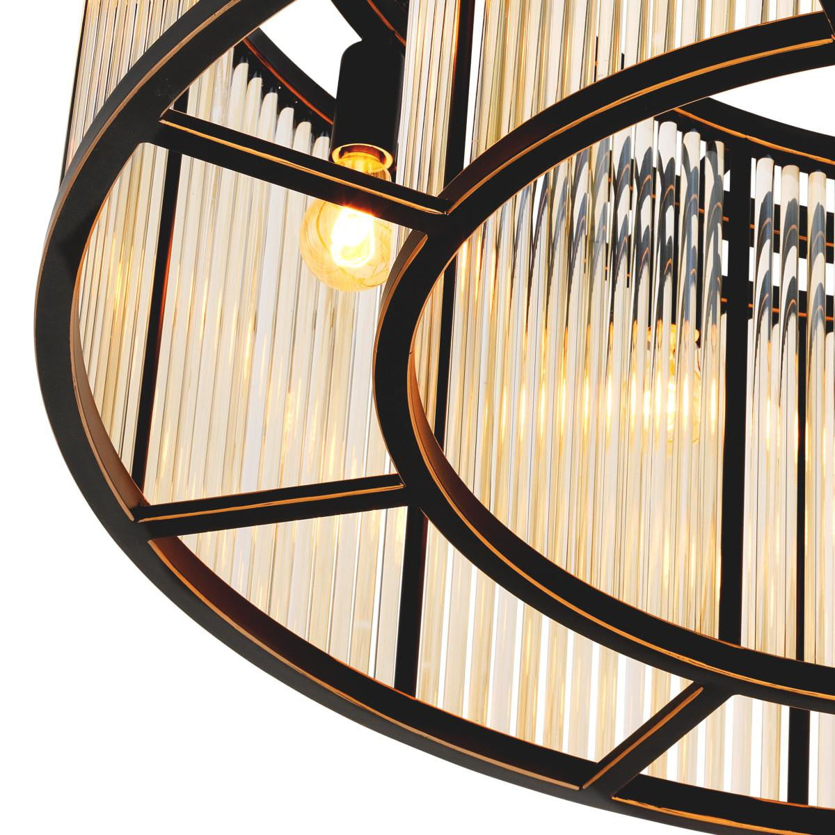 Eichholtz Bernardi Semi-Flush Mount, 10-Light, Large, Bronze, Clear Glass, 31.5"W (112381UL YV0J03YT3A)