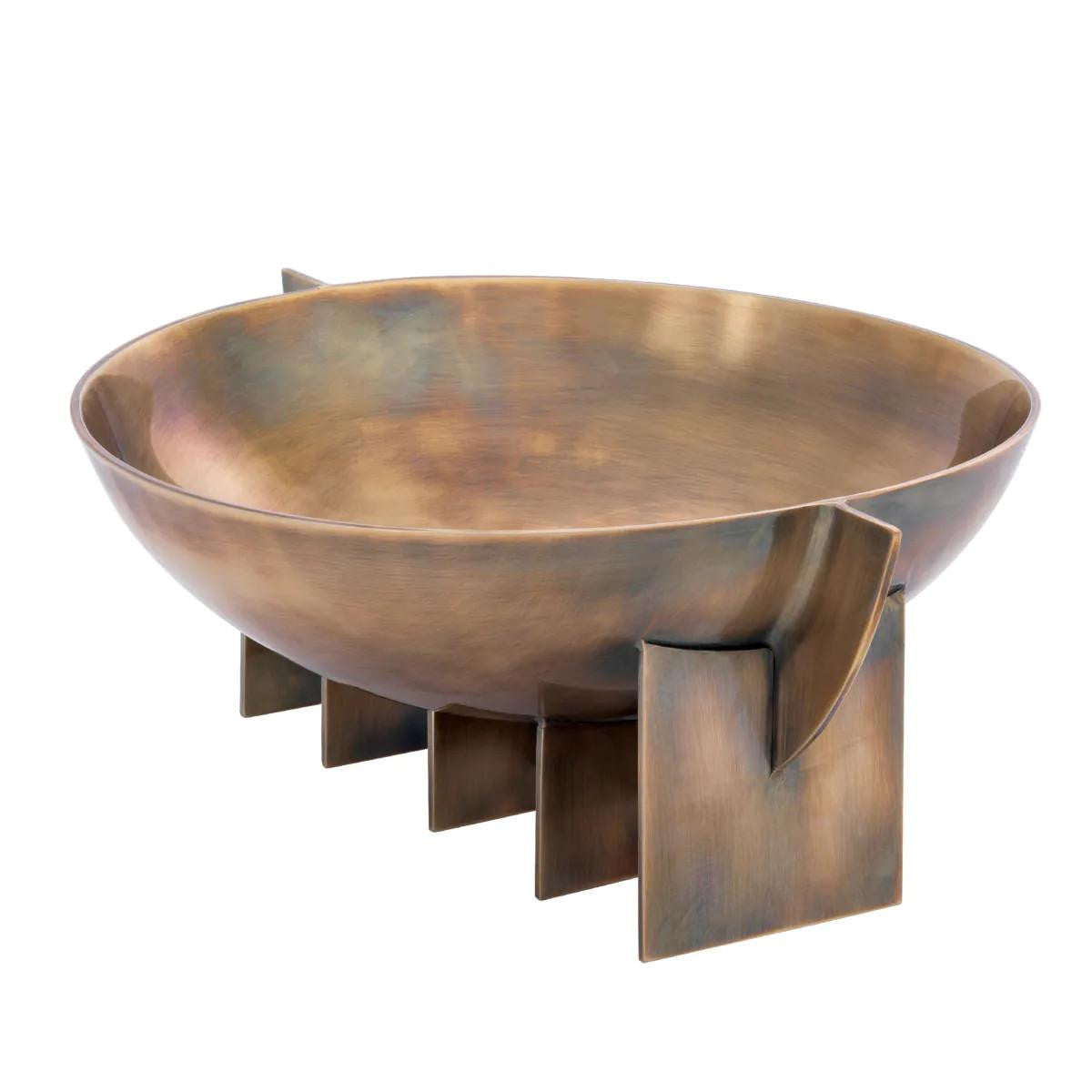 Eichholtz Bismarck Bowl, Vintage Brass, 11.81"W (114156 YV0J03YQ4T)