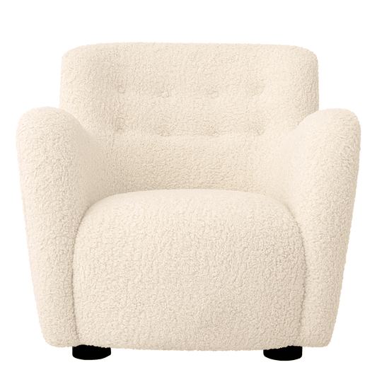 Eichholtz Bixby Armchair, White, Black Feet, 31.5"H (A116929 YV0J03YT42)