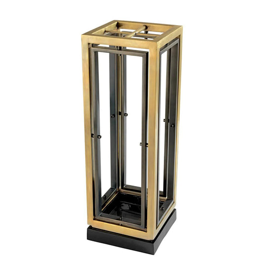 Eichholtz Blackrock Umbrella Stand, Vintage Brass, Gunmetal, 7.87"W (109307 YV0J041XMT)
