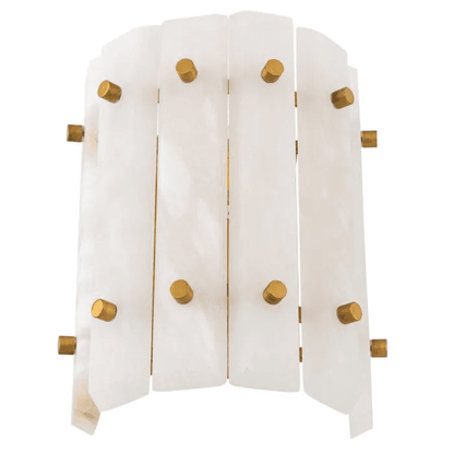Eichholtz Blason Wall Sconce, 1-Light, Antique Brass, Alabaster, 8.66"W (116689UL YV0J041YM1)