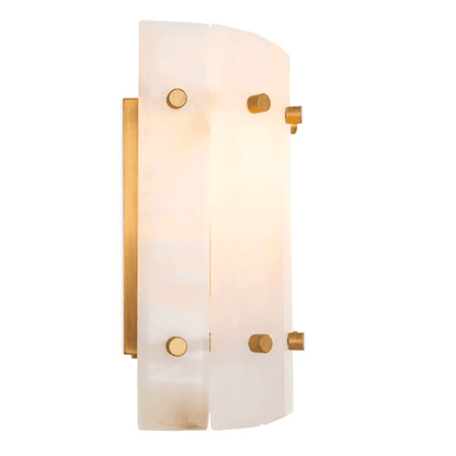 Eichholtz Blason Wall Sconce, 1-Light, Antique Brass, Alabaster, 8.66"W (116689UL YV0J041YM1)