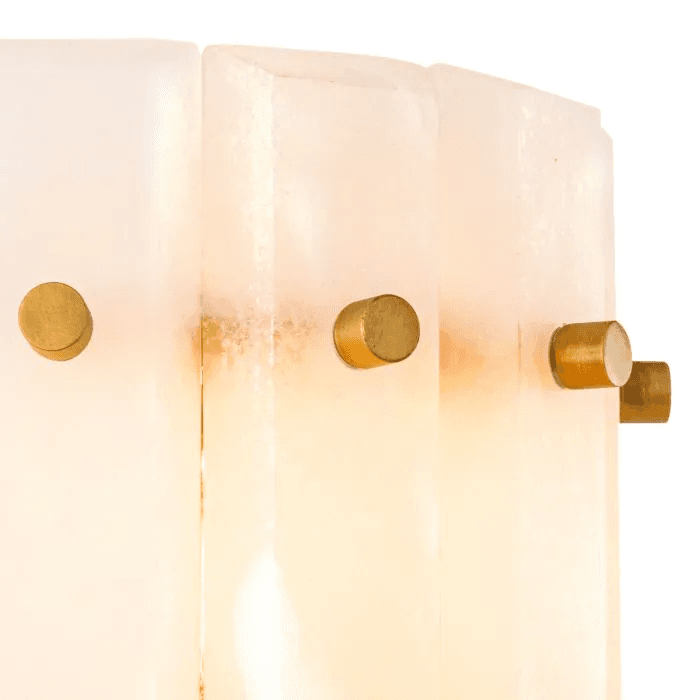Eichholtz Blason Wall Sconce, 1-Light, Antique Brass, Alabaster, 8.66"W (116689UL YV0J041YM1)