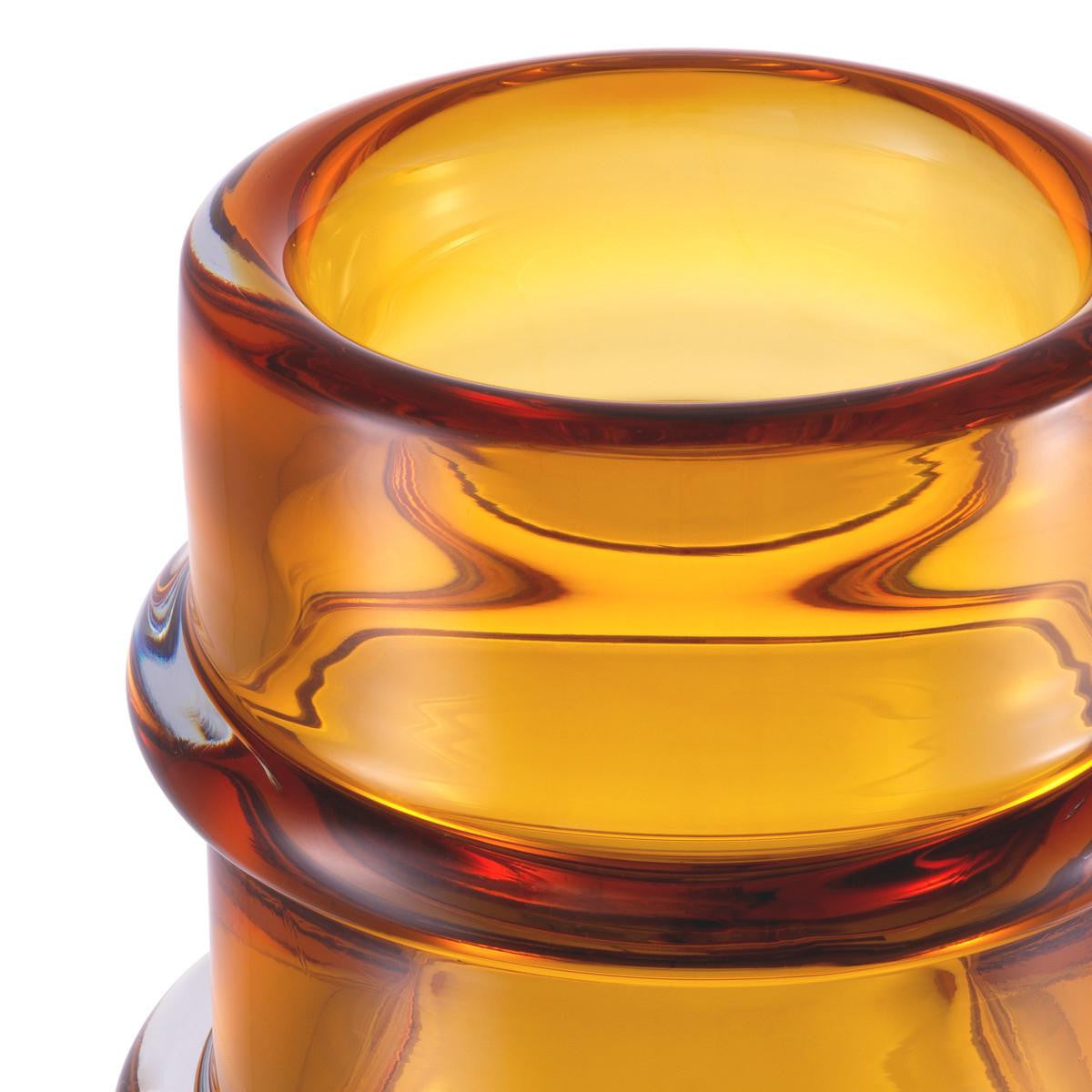 Eichholtz Bloom Vase, Amber Glass, 11.61"H (116674 YV0J041XNT)