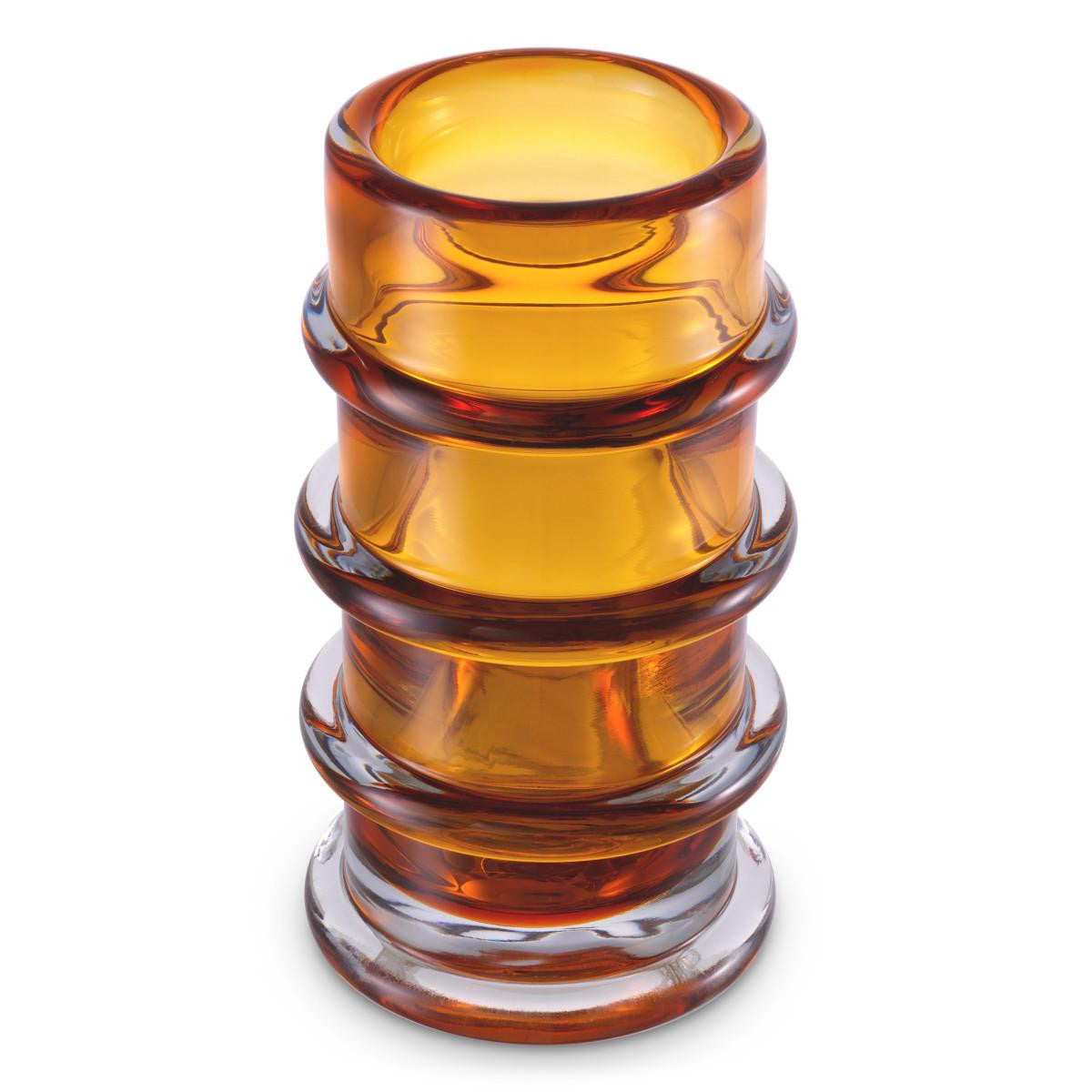 Eichholtz Bloom Vase, Amber Glass, 11.61"H (116674 YV0J041XNT)