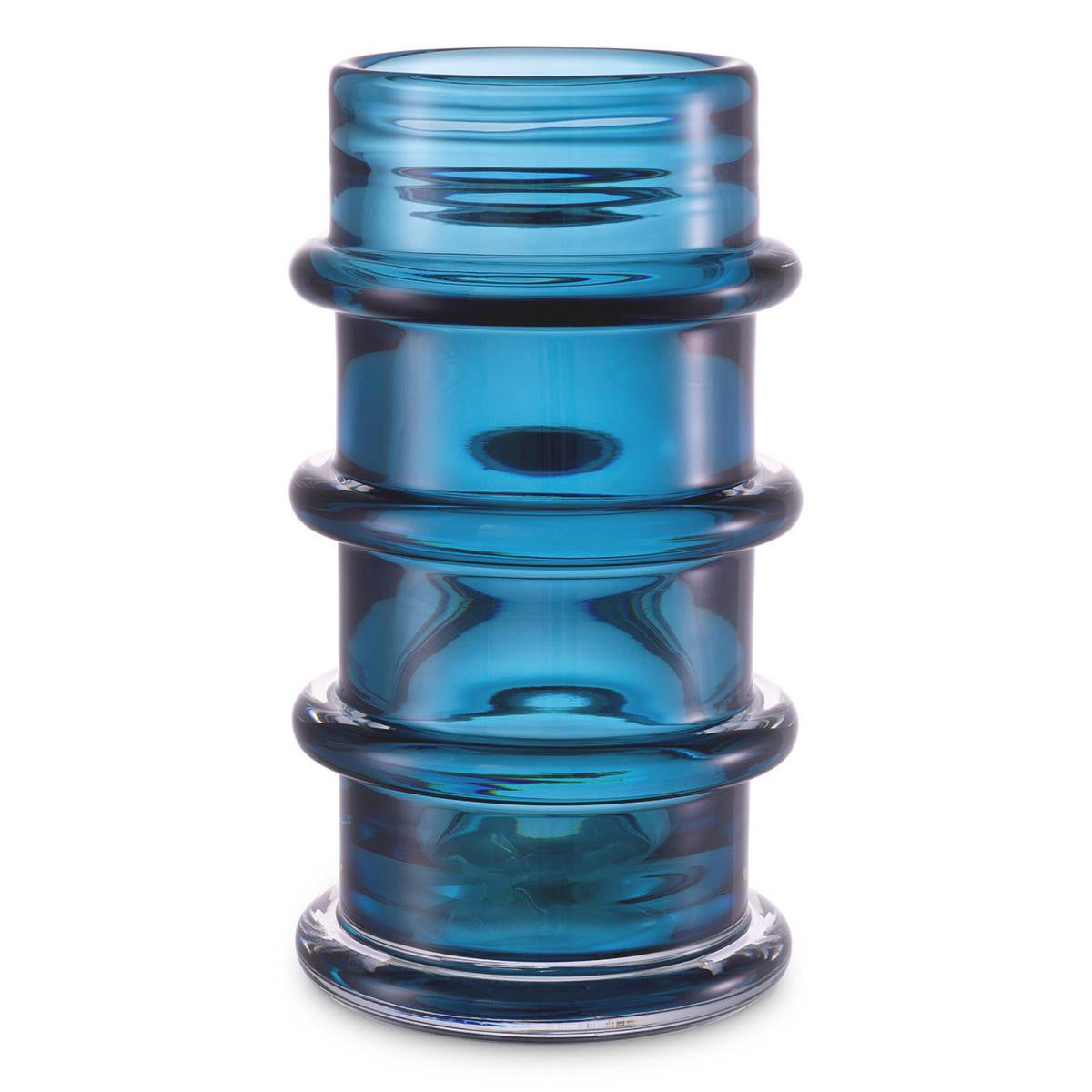 Eichholtz Bloom Vase, Blue Glass, 11.61"H (117487 YV0J041XNU)