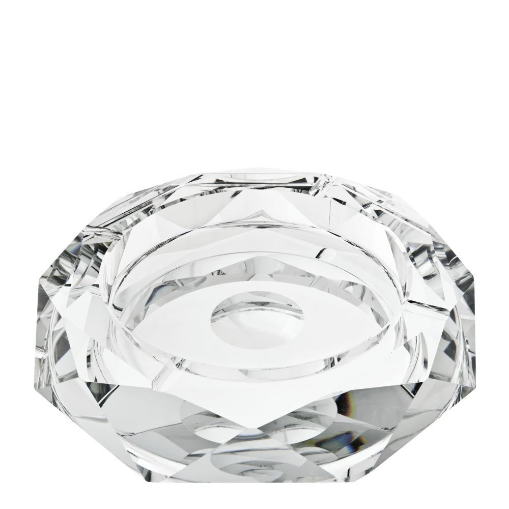 Eichholtz Bruce Ashtray, Crystal glass, 9.84"W (109089 YV0J03YP5H)