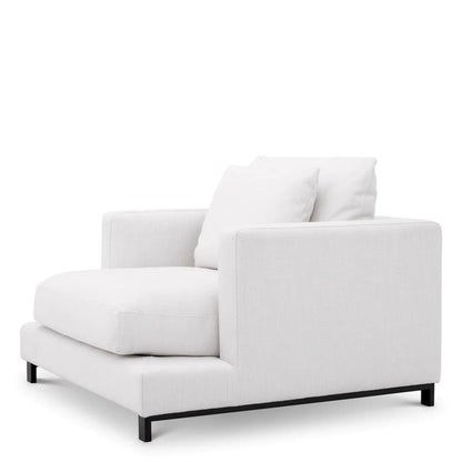 Eichholtz Burbury Armchair, Avalon White Fabric, Black Feet, 25.2"H (A114059 YV0J03YT45)