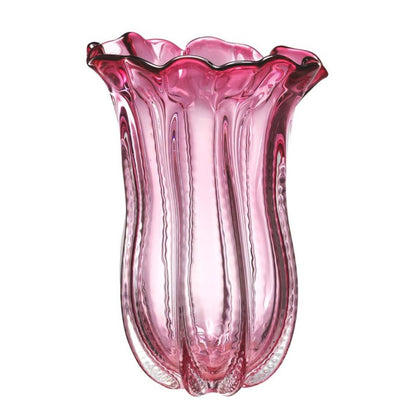 Eichholtz Caliente Vase, Large, Pink Glass, 13.78"H (112568 YV0J041XNW)