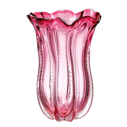 Eichholtz Caliente Vase, Large, Pink Glass, 13.78"H (112568 YV0J041XNW)