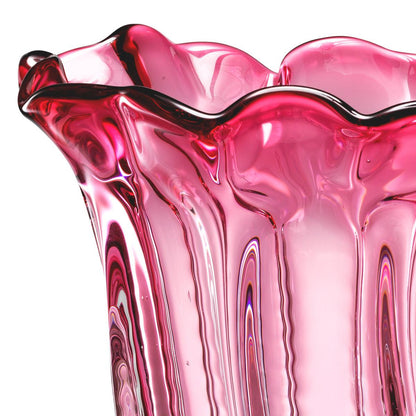 Eichholtz Caliente Vase, Large, Pink Glass, 13.78"H (112568 YV0J041XNW)